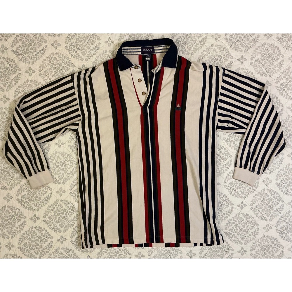 Gant Multicolor Striped Polo Shirt - Navy, Red, White